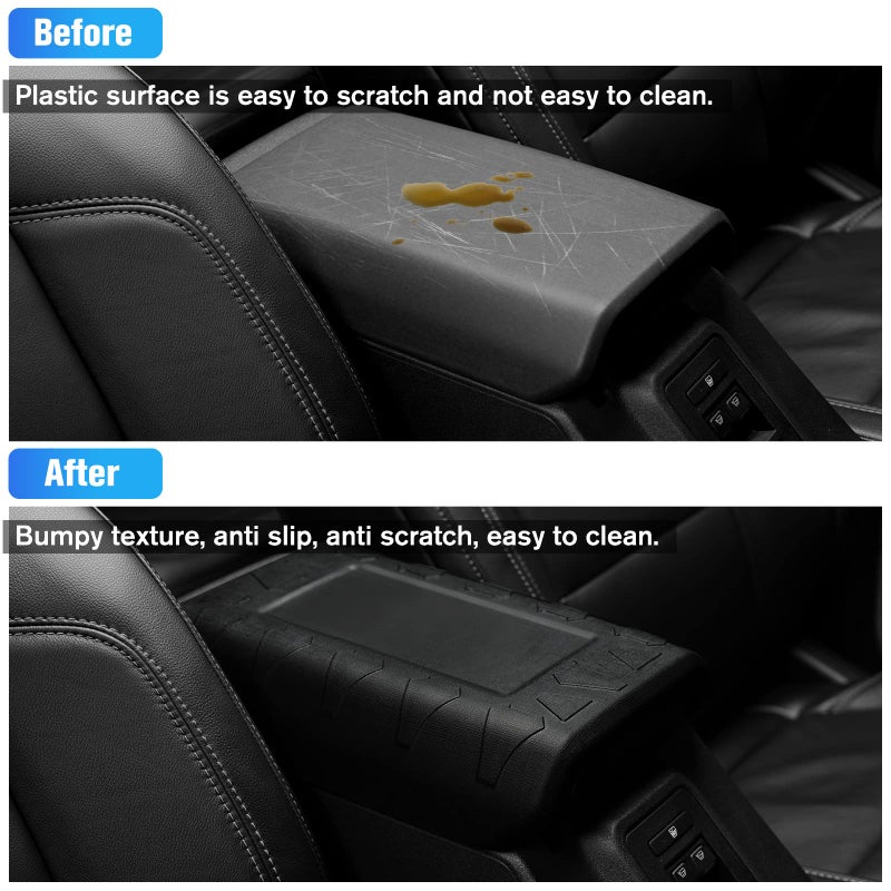 LitMiRaCle Center Console Armrest Cover Applicable to Ford Bronco 2021 2022 2023 2/4 Doors, Waterproof Car Interior Accessories Arm Rest Pad Cover Protector, Black - Image 2